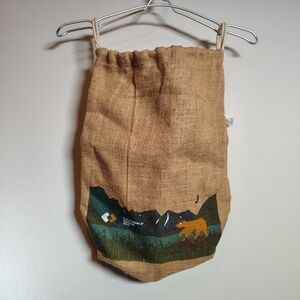 California Design Den Berleap Rope Bag Bear Wilderness Graphic